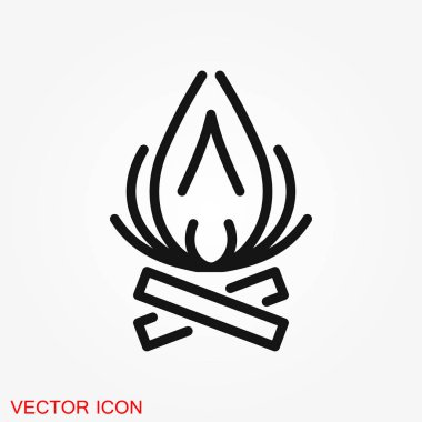 Yangın kutsal kişilerin resmi logosu, illüstrasyon, vektör işareti simgesi tasarım için