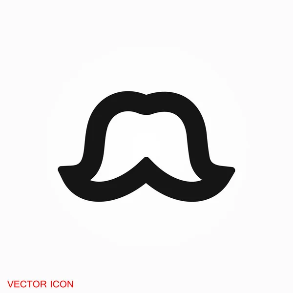 Logotipo Del Icono Del Bigote Símbolo Signo Vector Para Diseño — Vector de stock