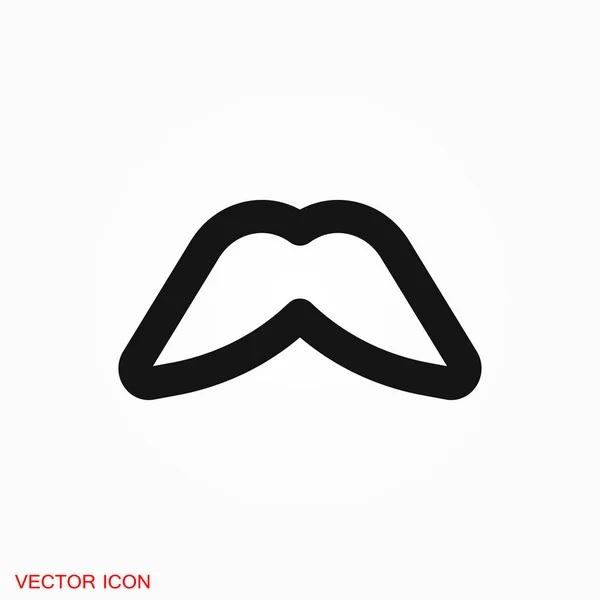 Logotipo Del Icono Del Bigote Símbolo Signo Vector Para Diseño — Vector de stock