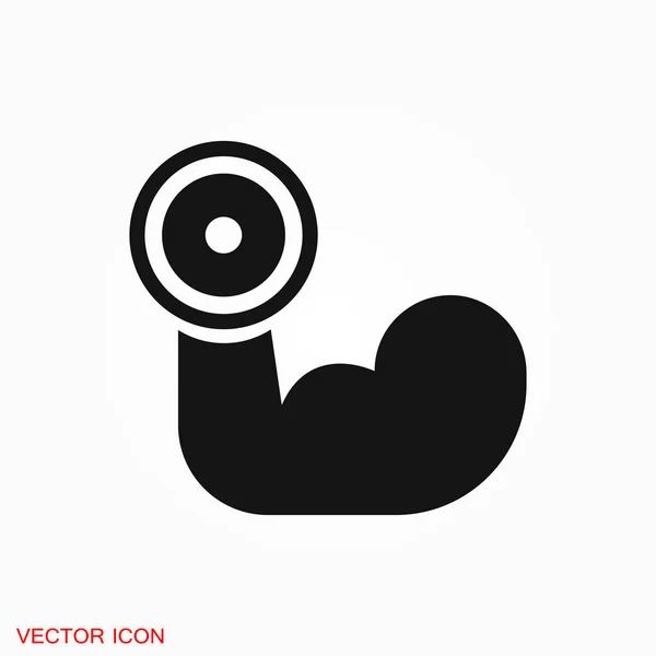 Muskelsymbol Logo Vektor Zeichen Symbol Für Design — Stockvektor