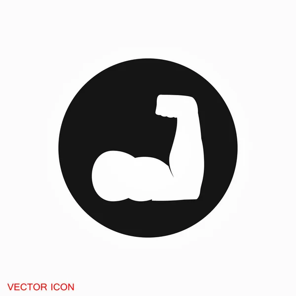 Logo Del Icono Del Músculo Símbolo Signo Vectorial Para Diseño — Vector de stock
