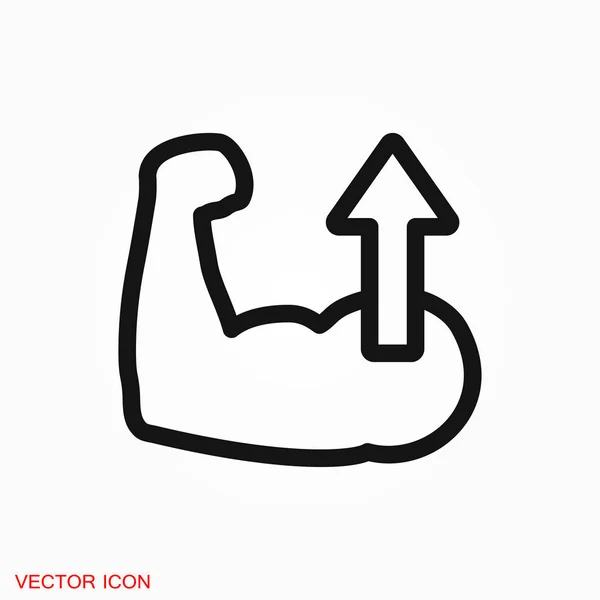 Logotipo Ícone Músculo Símbolo Sinal Vetor Para Projeto — Vetor de Stock