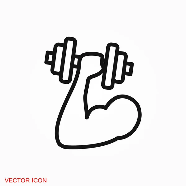 Logo Icône Muscle Symbole Vectoriel Signe Pour Conception — Image vectorielle