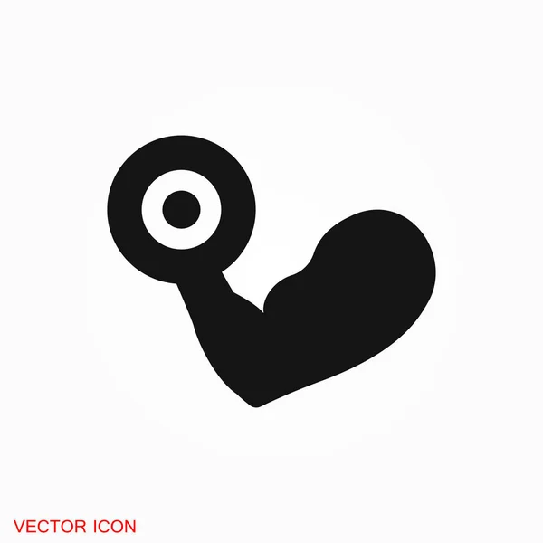 Muskelsymbol Logo Vektor Zeichen Symbol Für Design — Stockvektor