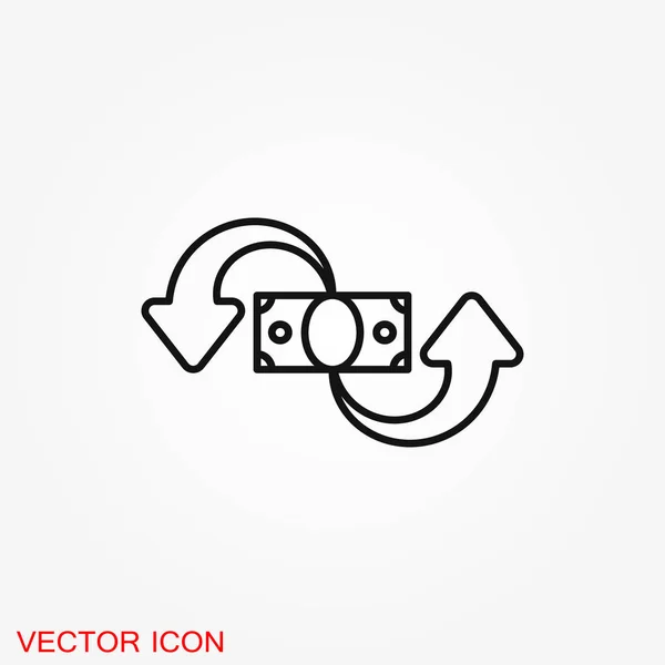 Exchange Convert Icon Arrow Trade Return Vector Illustration — Stock Vector