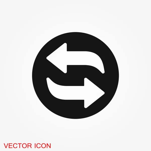 Échanger Convertir Icône Retour Des Échanges Flèches Illustration Vectorielle — Image vectorielle