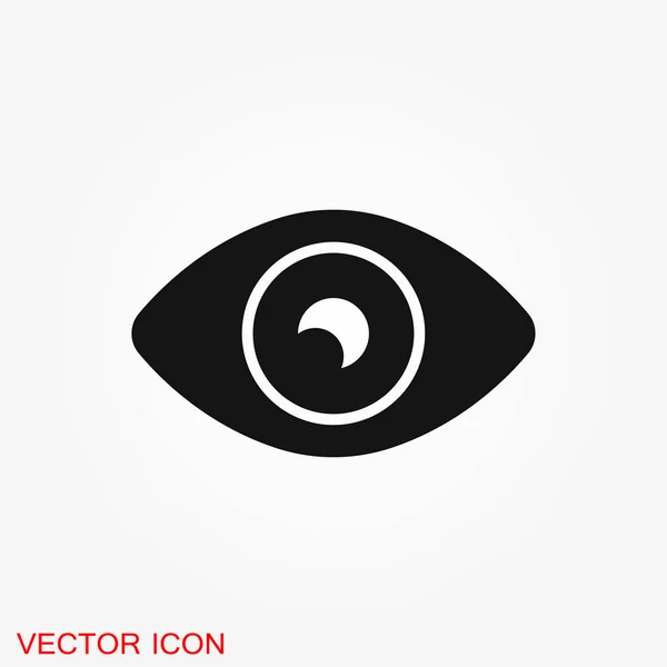 Icône Vecteur Oeil Meilleure Icône Vecteur Plat Logo Illustration Symbole — Image vectorielle