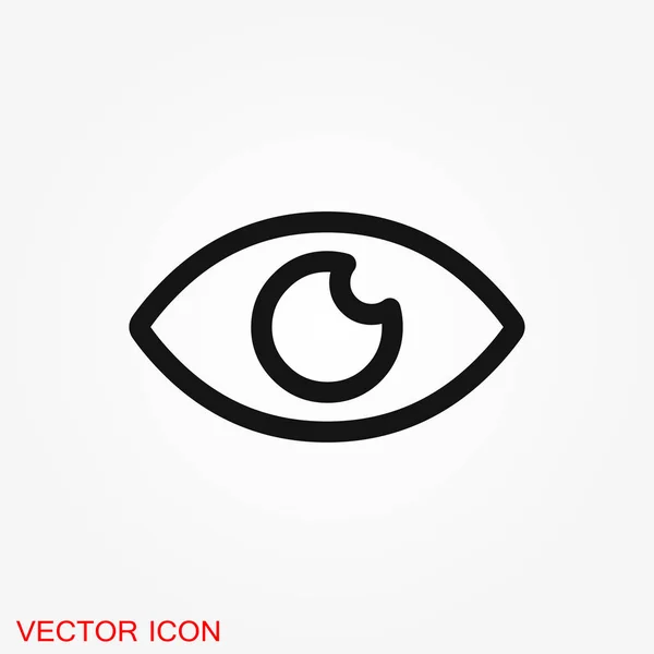 Icône Vecteur Oeil Meilleure Icône Vecteur Plat Logo Illustration Symbole — Image vectorielle