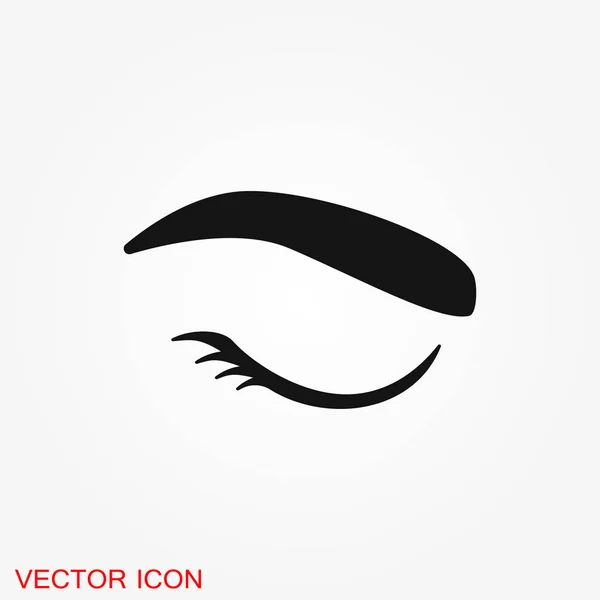 Icône Des Sourcils Tatouage Sourcils Logo Illustration Signe Vectoriel Symbole — Image vectorielle