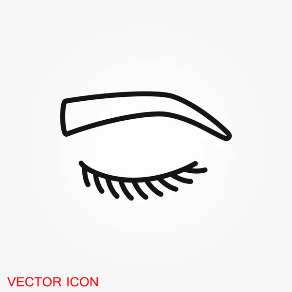 Ögonbryn Ikonen Ögonbryn Tatuering Logotyp Illustration Vektor Logga Symbol För — Stock vektor