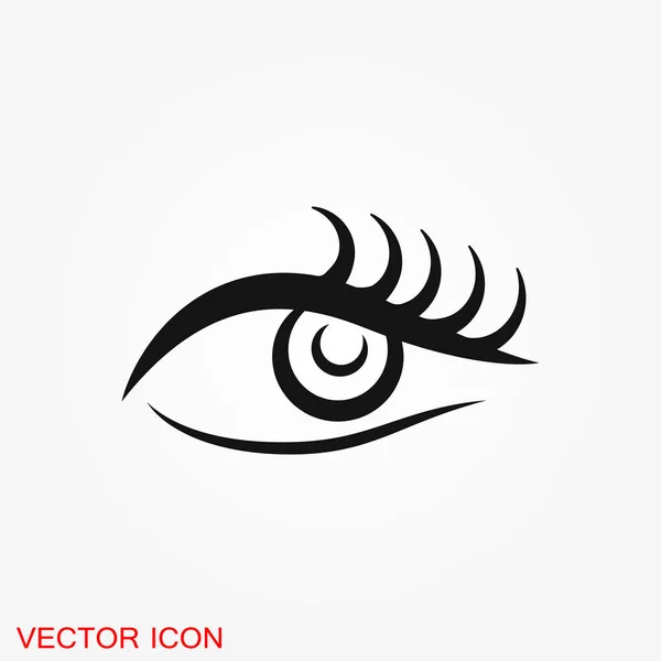 Beautiful Eye Icon Eyebrow Brush Logo Illustration Vector Sign Symbol — Stock Vector