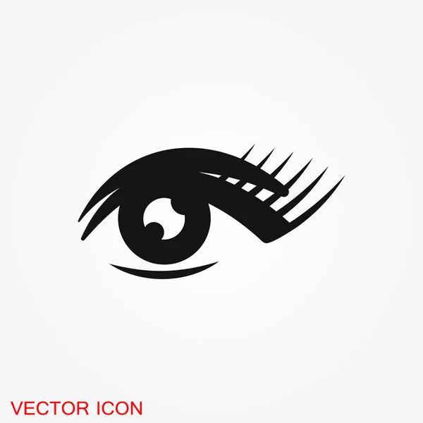 Beautiful Eye Icon Eyebrow Brush Logo Illustration Vector Sign Symbol — Stock Vector