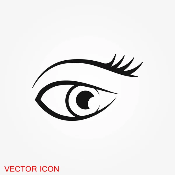 Beautiful Eye Icon Eyebrow Brush Logo Illustration Vector Sign Symbol — Stock Vector