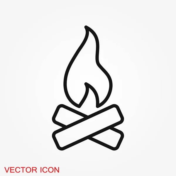 Tűz Logó Ikon Illusztrációk Vektoros Előjel Design — Stock Vector