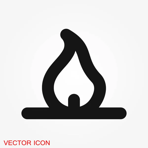Логотип Огненной Иконки Иллюстрация Векторный Знак — стоковый вектор