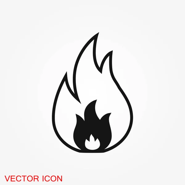 Feuer Symbol Logo Illustration Vektor Zeichen Symbol Für Design — Stockvektor