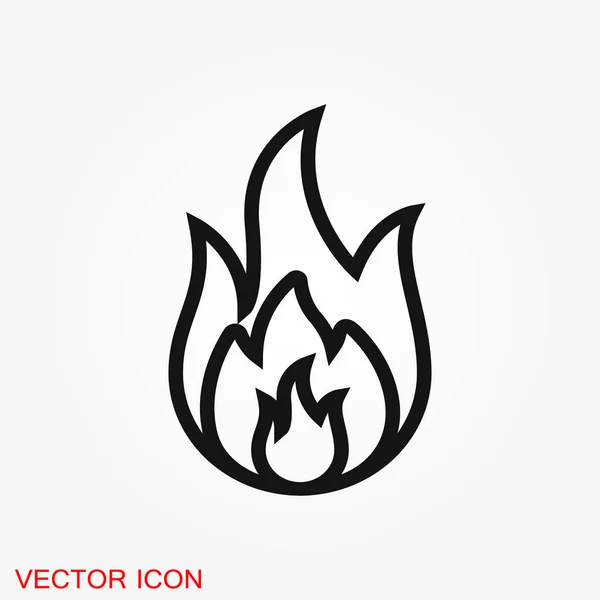 Logotipo Ícone Fogo Ilustração Símbolo Sinal Vetor Para Design — Vetor de Stock