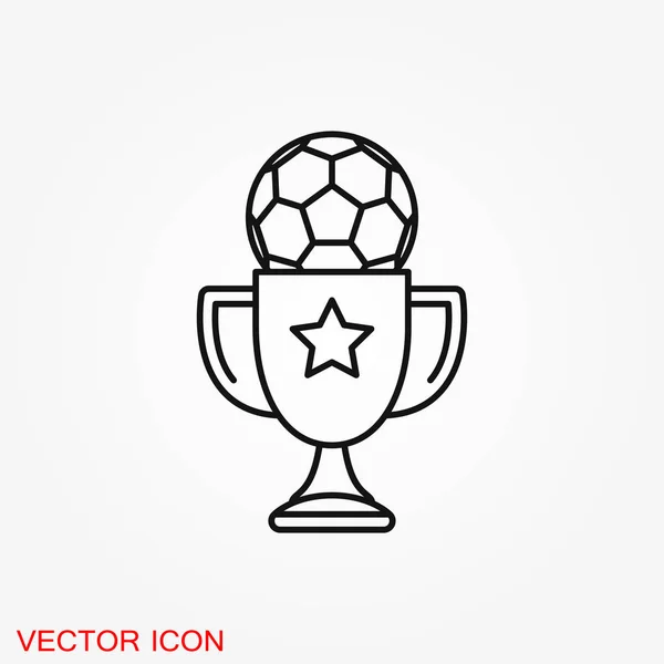 Logo Icono Fútbol Ilustración Símbolo Signo Vector Para Diseño — Vector de stock