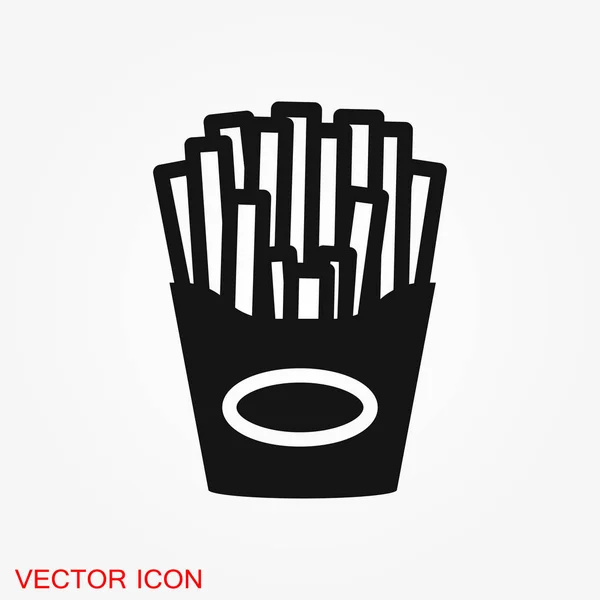 Icono Papas Fritas Ilustración Del Concepto Vectorial Para Diseño — Vector de stock