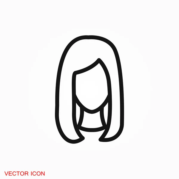Haar Salon Pictogram Logo Afbeelding Vector Teken Symbool Voor Ontwerp — Stockvector