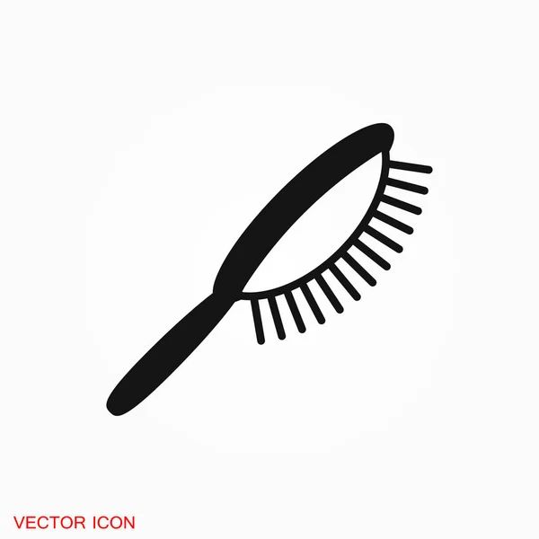 Haarbürste Logo Illustration Vektorzeichen Symbol — Stockvektor