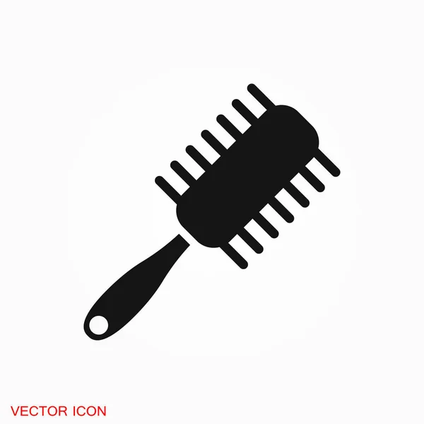 Logotipo Del Cepillo Pelo Ilustración Símbolo Signo Vector — Vector de stock