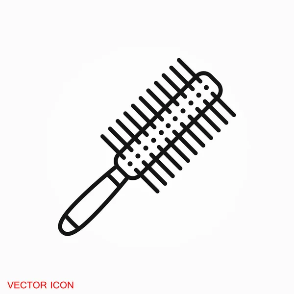Hair Brush Logo Illustration Vector Sign Symbol — Stock Vector