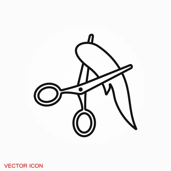 Friseur Symbol Vektor Zeichen Symbol Für Design — Stockvektor