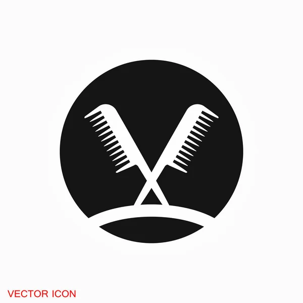 Friseur Symbol Logo Vektor Zeichen Symbol Für Design — Stockvektor