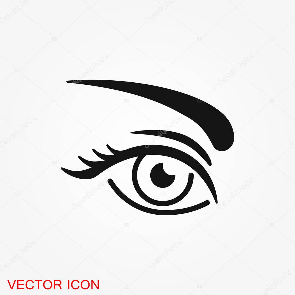 Eyebrow icon. Eyebrow tattoo. logo, illustration, vector sign symbol for design