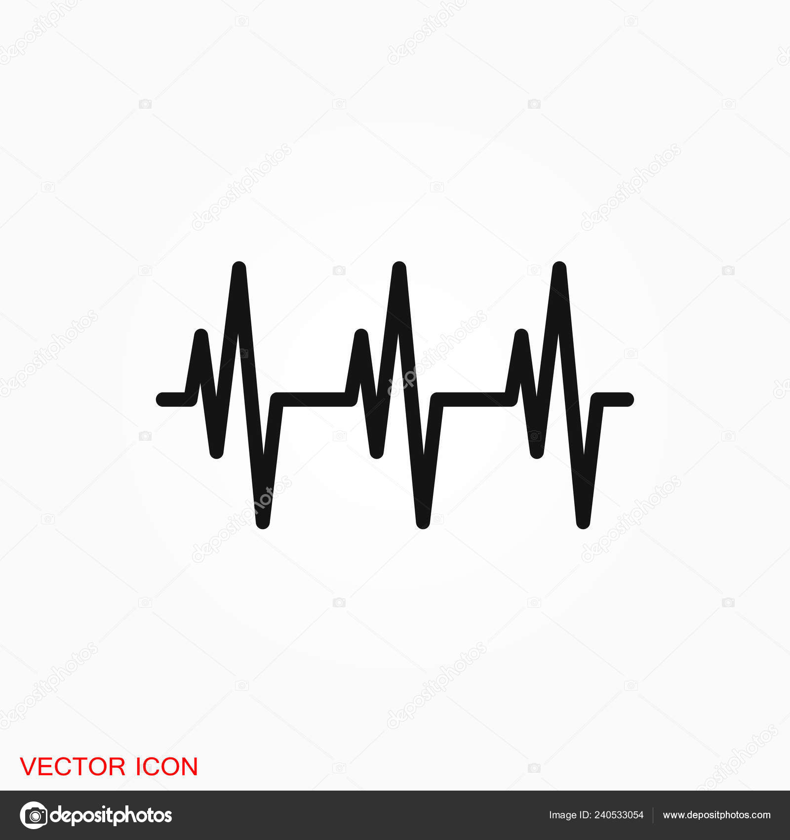 Heartbeat Icon Logo Vector Sign Symbol Design Stock Vector