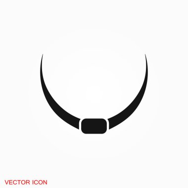 Boğa boynuzları logo, tasarım vektör işareti simgesi