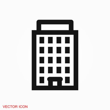 Hotel Icon logosu, vektör işareti simgesi tasarım için