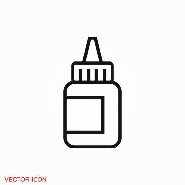 Quill'in mürekkep simgesi logo, tasarım vektör işareti simgesi