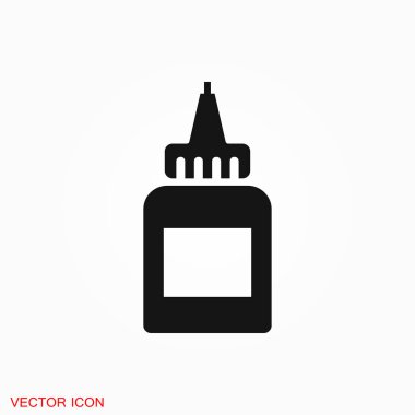 Quill'in mürekkep simgesi logo, tasarım vektör işareti simgesi