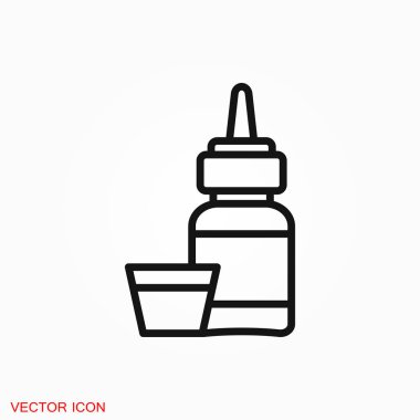 Quill'in mürekkep simgesi logo, tasarım vektör işareti simgesi