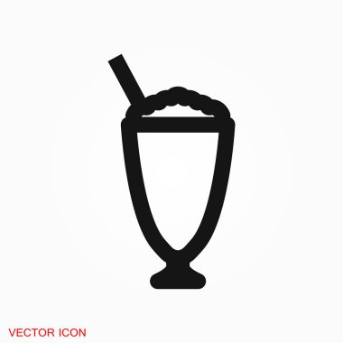 Latte kahve simgesi. logo, tasarım vektör işareti simgesi