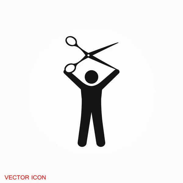 Friseur Symbol Logo Vektor Zeichen Symbol Für Design — Stockvektor
