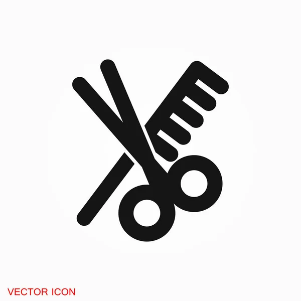 Логотип Иконки Парикмахера Векторный Знак Дизайна — стоковый вектор