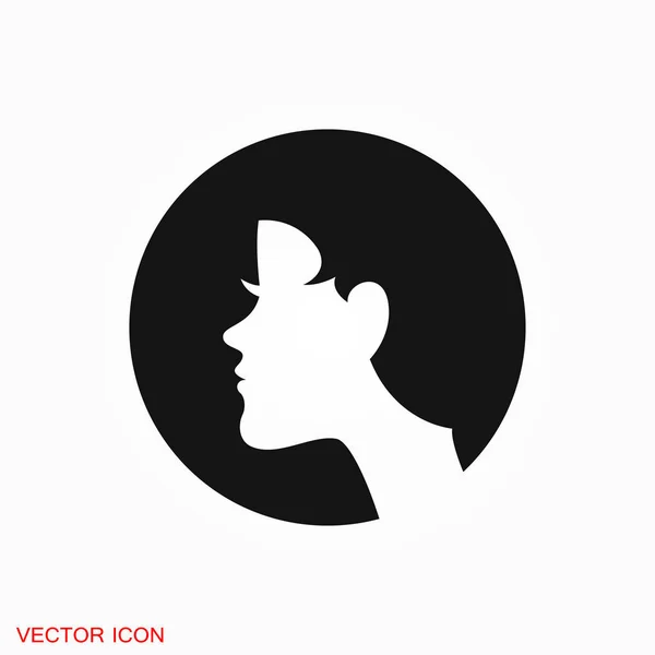 Hairstyle Icon Logo Illustration Vector Sign Symbol Design — Stock Vector