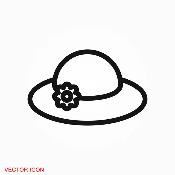 Chapeau Icône Logo Symbole Signe Vectoriel Pour Conception — Image vectorielle