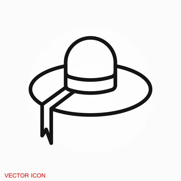 Logo Del Icono Del Sombrero Símbolo Signo Vectorial Para Diseño — Archivo Imágenes Vectoriales