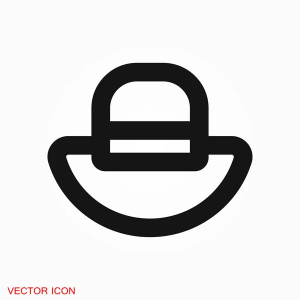 Hut Symbol Logo Vektor Zeichen Symbol Für Design — Stockvektor