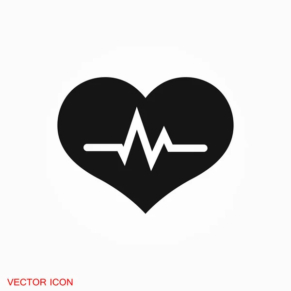 Logotipo Del Icono Del Latido Del Corazón Símbolo Signo Vector — Archivo Imágenes Vectoriales