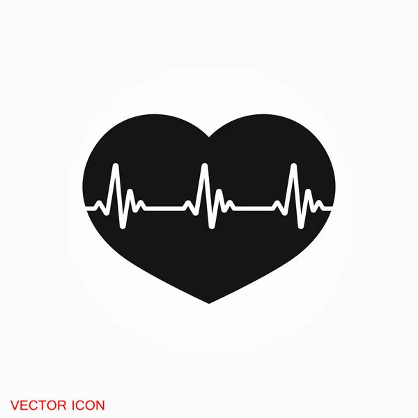 Herzschlag Symbol Logo Vektor Zeichen Symbol Für Design — Stockvektor