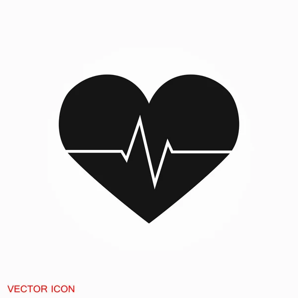 Heartbeat Ikonen Logotyp Vektor Logga Symbol För Design — Stock vektor