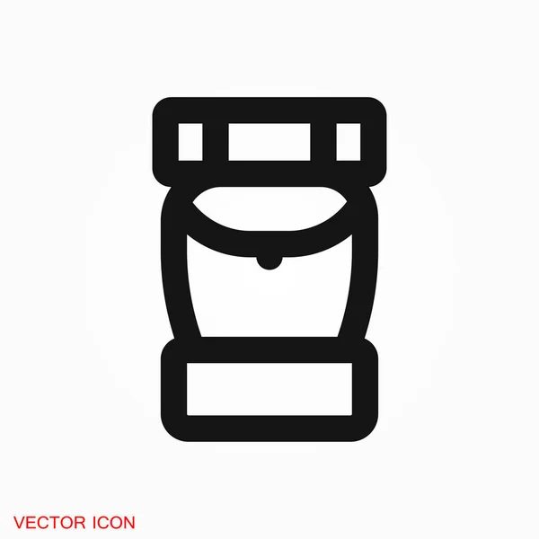 Backpack Icon Logo Vector Sign Symbol Design — Stock Vector