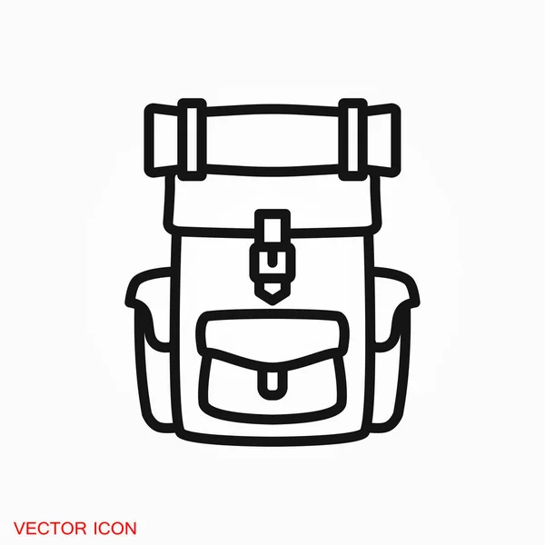 Backpack Icon Logo Vector Sign Symbol Design — Stock Vector