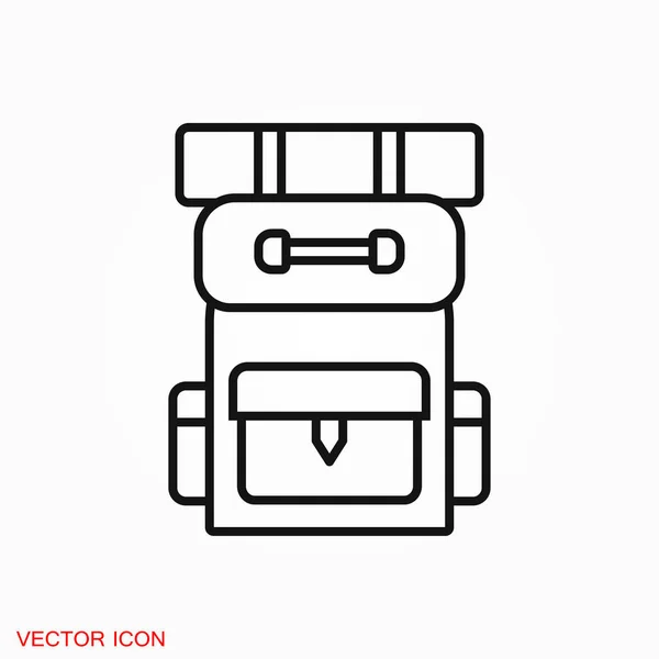 Backpack Icon Logo Vector Sign Symbol Design — Stock Vector