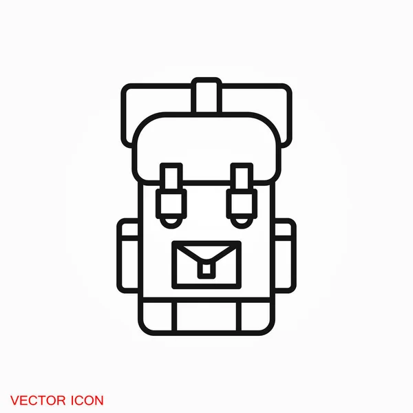 Rucksack Symbol Logo Vektorzeichen Symbol Für Design — Stockvektor